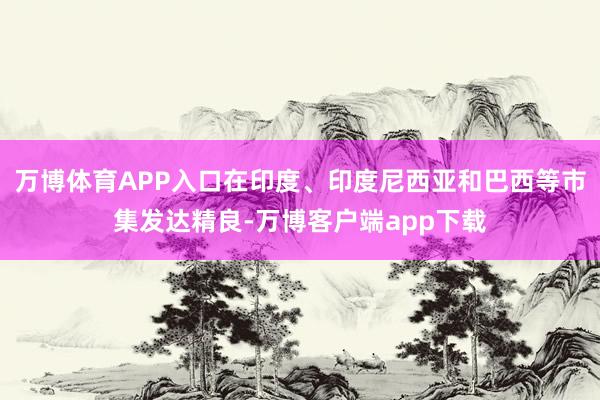 万博体育APP入口在印度、印度尼西亚和巴西等市集发达精良-万博客户端app下载