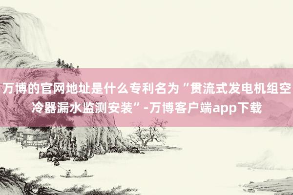 万博的官网地址是什么专利名为“贯流式发电机组空冷器漏水监测安装”-万博客户端app下载