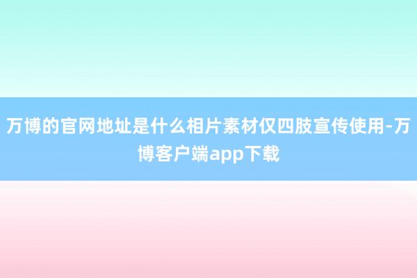 万博的官网地址是什么相片素材仅四肢宣传使用-万博客户端app下载