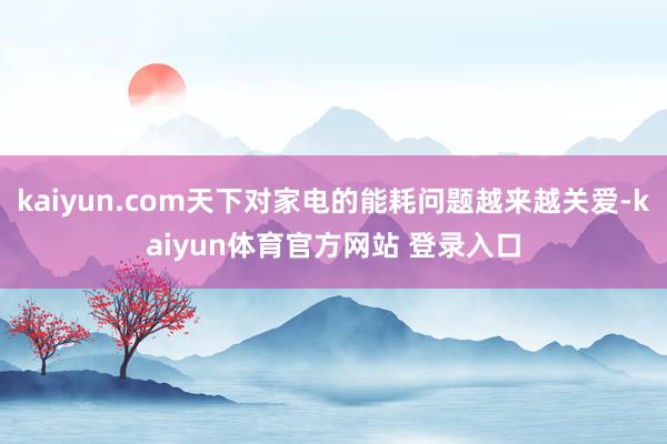 kaiyun.com天下对家电的能耗问题越来越关爱-kaiyun体育官方网站 登录入口